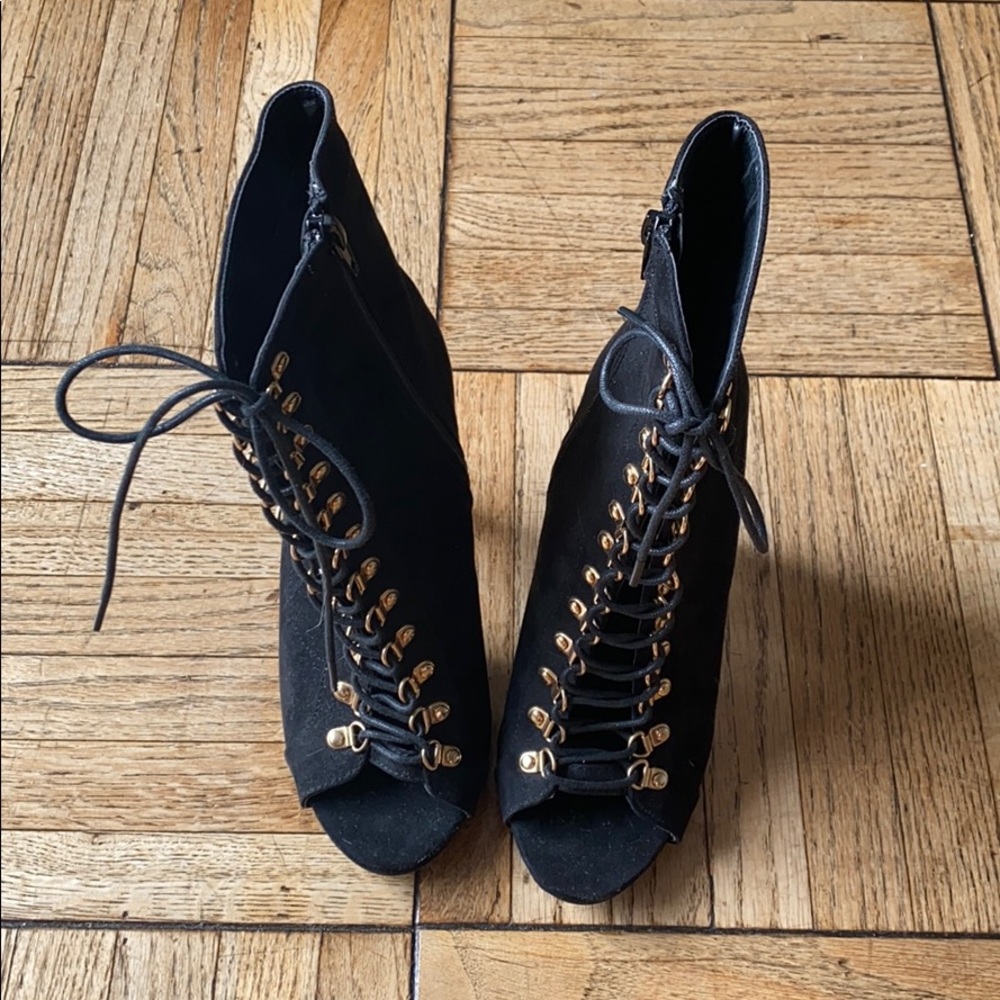 Open Toe Heeled Bootie